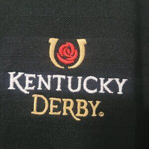 Men's Kentucky Derby Shirt Sz XL Collared Black Polo Officially Licensed NWT